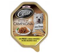 12 SCATOLETTE 150 GR GUSTI ASSORTITI VASCHETTE CESAR CIBO UMIDO PER CANI