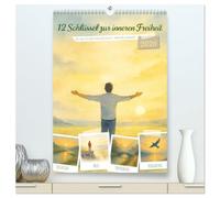 12 Schlüssel zur inneren Freiheit - Ein Jahr für dein inneres Zuhause - liebevoll, mutig, echt. (hochwertiger Premium Wandkalender 2026 DIN A2 hoch), ... Selbstverbindung und innere Stärke