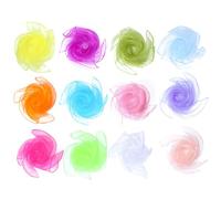 12 Sciarpe da Ballo, Sciarpa di Nylon di Ballo, Sciarpa da Ballo Dello Spettacolo di Magia, Sciarpa da Ballo in Seta, Magia D'azione Ritmica per Ginnastica per Bambini (12 Colori)
