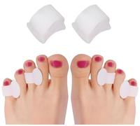 12 separatori per dita in gel, distanziatore, correttore, piastra lisciante per tappezzare e allineare le dita curve, curve, sovrapposte, calli, piccole balle sartoriali