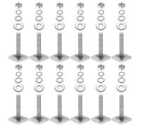 12 set di bulloni a T M6 x 35 mm a testa quadrata per portapacchi