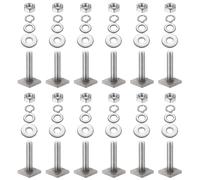 12 set di bulloni a T M8 x 35 mm, bulloni a testa quadrata per portapacchi