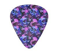 12 Set di plettri per chitarra Meduse per chitarra e teschi fantastici Plettri per ogni chitarrista Plettri di dimensioni 0,46, 0,71, 0,96 mm per chitarra elettrica, chitarra acustica e basso