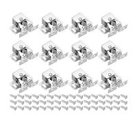12 Set Doppio Rullo Gancio Armadio Chiavistello Hardware Montaggio,Argento
