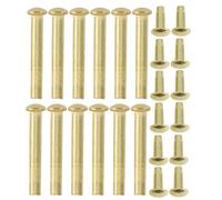 12 Set Kit Riparazione Ventaglio Pieghevole Rivetti Albero Oro | Acciaio Inossidabile, Chiusura a Pressione Dado e Chiodo, per Ventagli in Tessuto e Scena Tradizionale