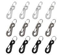 12 Set Mini Portachiavi Moschettone Piccolo Con Set Molle In Metallo 2,5 Cm Moschettoni Piccoli Rimovibile Moschettoni Portachiavi Per Zaino Guinzaglio Cani Pesca (3 Colori)