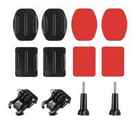 12 Sets Supporto Attacchi Adesivo Curvo e Piatto,Base di Montaggio per Action Cam,Adesivo Mounts Kit per Casco,per GoPro Hero Session/4/3/3+/2 e Altre Action Cam(Nero)