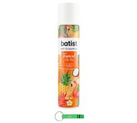 12 shampoo Batist Dry Tropical - Shampoo secco pulisce i capelli in pochi minuti senza acqua, profumo di cocco e di frutta della passione 200 ml + portachiavi Beni Culinari