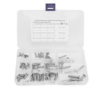 12 Sizes Stainless Steel Clevis Pin Assortment Kit, Single Hole Flat Head T Shape Round Pin Set with Plastic Storage Box for Car Workshop Hinge Connection, Rustproof Durable Fasten (60 pezzi)