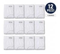 12 Slip Uomo Filo di Scozia Cotone Elasticizzato Classici 4 Colori Taglie 4-8