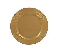 12 Sottopiatti Colore ORO BORDO MULTIRIGHE Tondo diametro 33 cm Natale cenone sotto Piatto Natalizio Dorato Capodanno Natale Cena Aperitivo