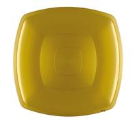 [12] Sottopiatti Piani Square Quadrati Oro 30 cm Riciclabili Gold Plast | Natale