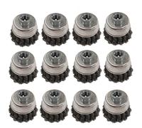 12 Spazzola a Tazza Ø 65 MM M14 Annodate Treccia Smerigliatrice Angolare Scopino