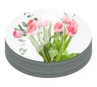 12 specchi rotondi da 30,5 cm per centrotavola, centrotavola circolari per tavoli, piastrelle a specchio in acrilico per tavolo da parete, centrotavola per matrimoni, piatti a specchio, per candele