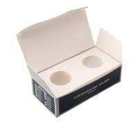 12 specifiche 50 contenitori per monete con francobolli e bottoni automatici scatola di cartone quadrata scatola di cartone graduata scatola portaoggetti per monete vassoi rimovibili (27,5 mm)