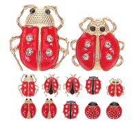 12 spille a forma di coccinella, graziose spille a forma di animale, spille a