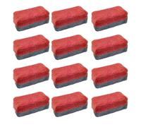 12 spugne applicatrici per rivestimento in ceramica, 10 x 4 cm, in microfibra, per auto, rettangolari, per la pulizia dell'auto, per cera, vernice, sigillante (rosso)