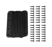 12 staffe dritte in acciaio inossidabile, staffe piatte in metallo, piastra di riparazione con viti