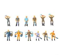 12 statuette in scala O 1:48 per lavoratori ferroviari con 4 pose per migliorare il layout del treno e le scene del paesaggio per appassionati e hobbisti