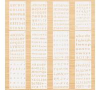 12 stencil con lettere piccole per pittura, 10 x 17 cm, stencil per pittura, stencil per scrapbooking, lettere, stencil in plastica per diari, quaderni, progetti artigianali fai da te