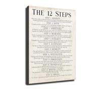 12 Step Sobriety Journey Poster Canvas Print HD Wall Art For Bedroom Kitchen Home Office Decor