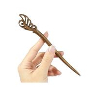 12 stili cinesi vintage forcine per capelli in legno di sandalo verde, bastoncini etnici per donne e ragazze, accessori per capelli regalo (stile 4)