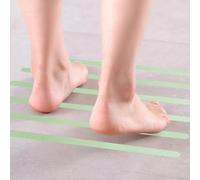 12 strisce adesive antiscivolo luminose per vasca da bagno e pavimento del bagno, con struttura in PEVA morbida e sensibile alla pressione