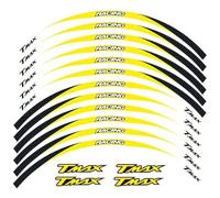 12 Strisce Adesivi Riflettenti Per Cerchi Moto Per Per TMAX Decalcomanie per ruote durevoli(Style 19)