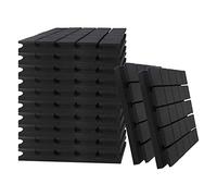 12 StüCk Suono Assorbente Schiuma Tessuto Piastra, Studio Zeppe FöRmiger, Pannello Isolamento Suono, Piastra A , 25 Design Quadrato