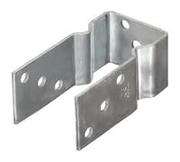 12 supporti per pali, colore argento, 8 × 6 × 15 cm, in acciaio zincato, a forma di U, con fori preforati, per giardino, recinzione, terrazza, fondazione, supporto per lanterna da campeggio