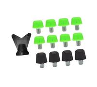 12 tacchetti filettati di ricambio M6 per scarpe da calcio, per stivali da terra con chiave, Verde 8 mm Nero 11 mm, 39 1/3 EU
