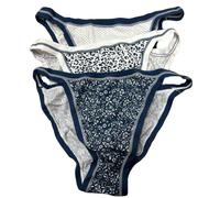 12 Tanga Slip Donna Cotonella in Cotone Bielastico Fantasia Assortite