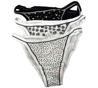 12 Tanga Slip Donna Cotonella in Cotone Bielastico Fantasia Assortite