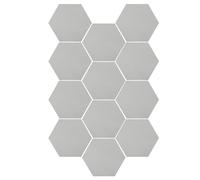 12 tappetini in schiuma sonora esagonale, autoadesivi, pannelli acustici esagonali, assorbitori acustici da parete, fonoassorbenti, per pareti, soffitto, porta, studio, colore grigio