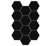 12 tappetini in schiuma sonora esagonale, autoadesivi, pannelli acustici esagonali, assorbitori acustici da parete, fonoassorbenti, per pareti, soffitto, porta, studio, colore nero