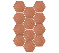 12 tappetini in schiuma sonora esagonale, autoadesivi, pannelli acustici esagonali, assorbitori acustici da parete, fonoassorbenti, per pareti, soffitto, porta, studio, colore marrone chiaro