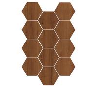 12 tappetini in schiuma sonora esagonale, autoadesivi, pannelli acustici esagonali, assorbitori acustici da parete, fonoassorbenti, per pareti, soffitto, porta, studio, colore marrone scuro