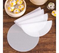 12 Tappetini in Silicone per Vaporizzatore, 25cm Steamer Mesh Round Silicone, Cestello per Cottura a Vapore Pad Antiaderante, Riutilizzabili Vaporiera Bamboo Pentola Pad per Cucina, Verdure, Riso