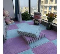 12 tappetini per allenamento e gioco, per giochi all'aperto, sala giochi, terrazza, cortile, cantina, palestra, colore: blu e viola, perfetto per bambini e fitness