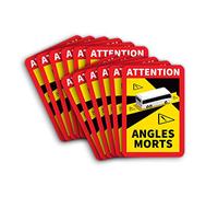 12 targhe magnetiche con la scritta in francese “Angle Morts”, da posizionare negli angoli ciechi di autobus e camper, segnali di avviso con protezione UV, dimensioni: 25 x 17 cm