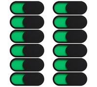 12 targhe per porta scorrevole, con indicatore verde e rosso, per ufficio, sala conferenze, bagno, 10,2 x 4,1 cm, in acrilico, autoadesivo