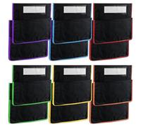 12 tasche portaoggetti per sedie per uso in classe, 6 opzioni di colore con slot per etichette per una facile identificazione