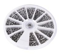 12 TIPI 600pcs / SET ACCIAIO viti dadi assortimento kit M1 m1.2 m1.4