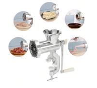 12 Tipi di Insaccatrice Manuale, Tritacarne e Riempitore di Salsicce Multifunzionale - Tritacarne Pesante con Manovella in Lega di Alluminio per Uso Domestico e Commerciale, Tritacarne Manuale per Car