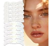12 toppe glitterate per il viso adesivi tatuaggi temporanei trucco di lentiggini effimeri adesivi per feste, festival, Natale, Halloween, cosmetici, Natale, Cosplay