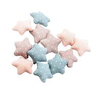 12 toppe in tessuto imbottito in stile coreano, a forma di stella, per fai da te, cucito e artigianato