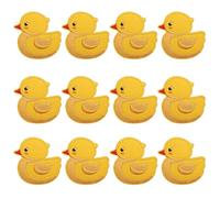 12 toppe ricamate a forma di anatra gialle, termoadesive per vestiti, giacche, berretti, fai da te, ricami, cucito, decorazioni artigianali (giallo-OneStyle)