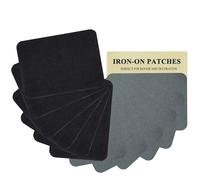 12 toppe termoadesive in tessuto di alta qualità, colla forte, kit di riparazione in 100% cotone, dimensioni 7,5 x 10,5 cm, stile misto 2