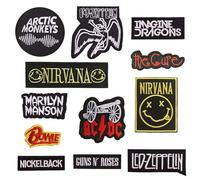 12 toppe termoadesive per vestiti, toppe decorative ricamate in tessuto