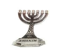 12 Tribes Of Israel Menorah Tempio di Gerusalemme 7 Rami Titolare Per La Decorazione Domestica Ornamenti Centrotavola Religioso Portacandele